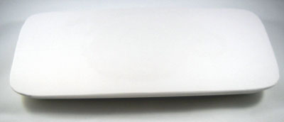 Rectangular plaster drape mold for pottery making. Rectangular plaster drape mold for pottery making.
