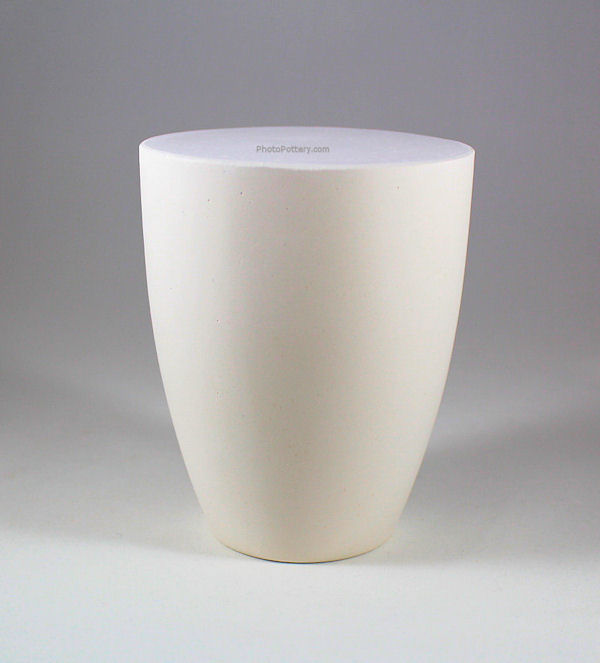 Medium plaster cup mold for hand-building pottery mugs and cups. Mold shown upright. Medium plaster cup mold for hand-building pottery mugs and cups. Mold shown upright.
