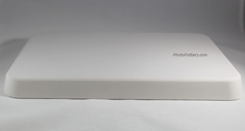 Rectangular plaster drape mold for making pottery trays, servers, accessory holders. Shown lengthwise (10 inches). Rectangular plaster drape mold for making pottery trays, servers, accessory holders. Shown lengthwise (10 inches).