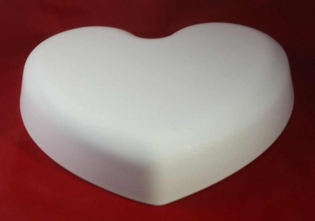 Heart Shaped Hump Mold, Made of Plaster, for draping clay to make pottery. 