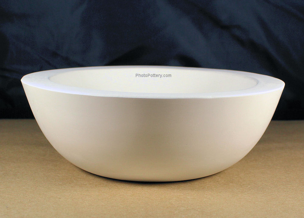 Combo Plaster Hump and Slump Mold. Hump mold shown, upright. Dimensions 2 inch Height x 6.6 inch Diameter