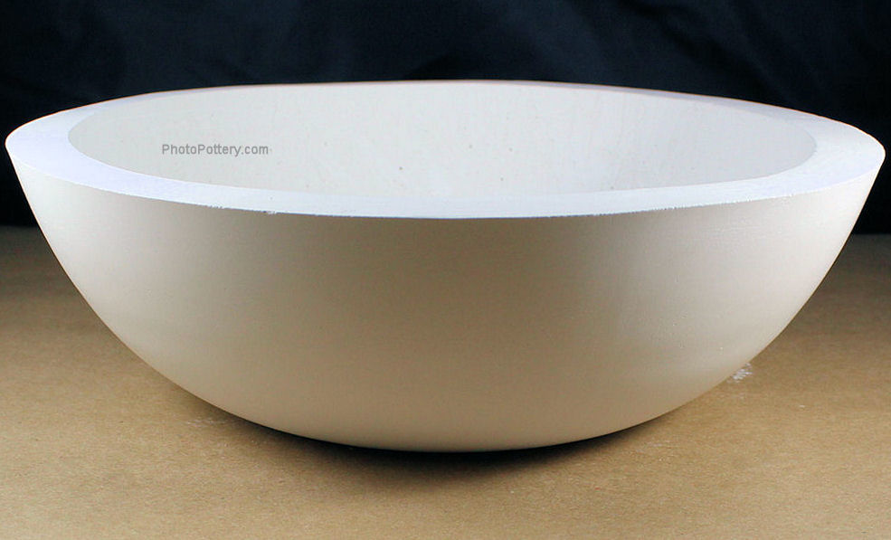 Hump mold, upright, on the combined hump slump plaster mold. Hump dimensions 2.8 Height by 9.25 Diameter (inches)
